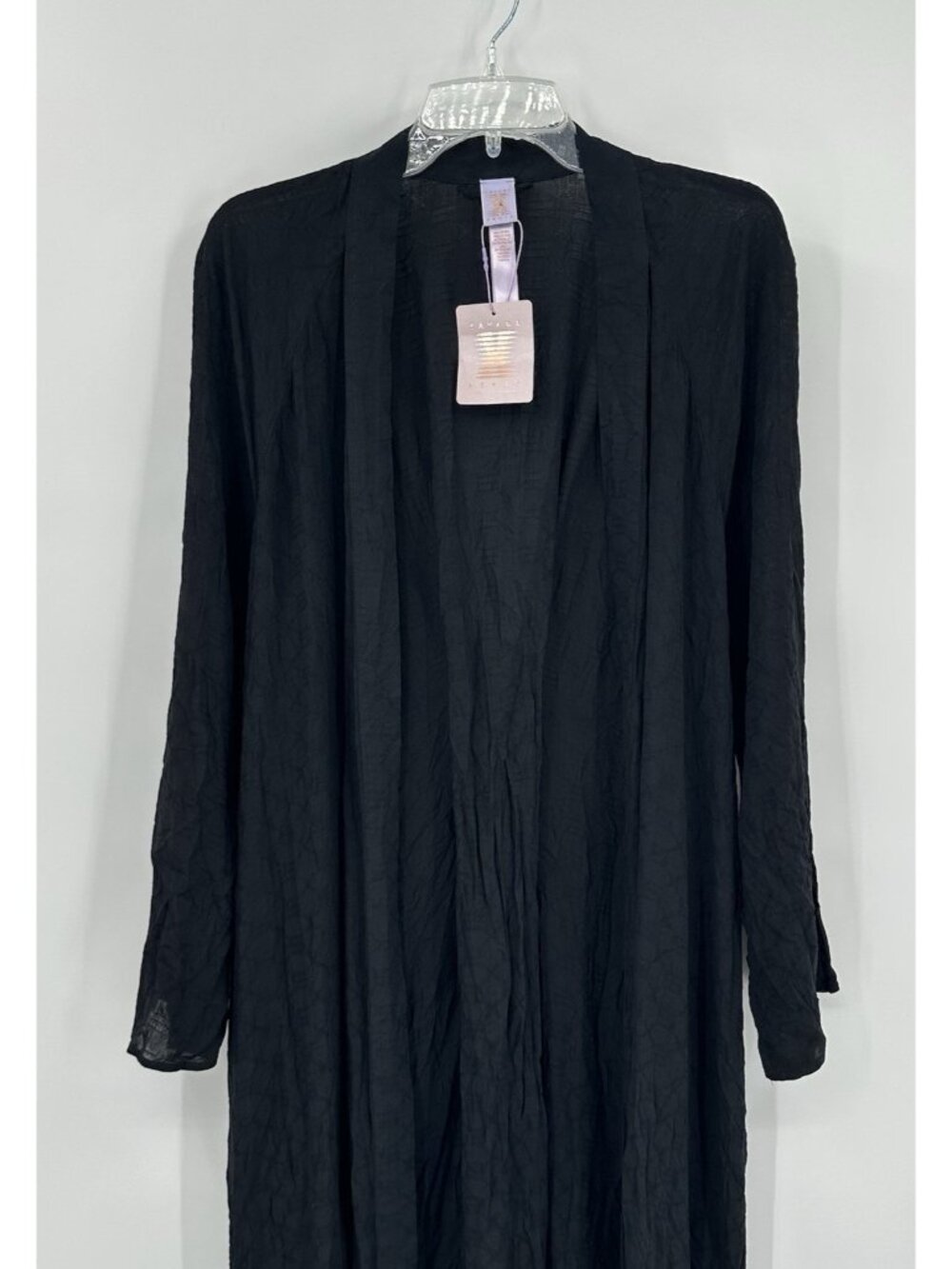 NEW Savage X Fenty Black Woven Voile Monogram Sleep Long Robe M L intimates - Picture 5 of 14